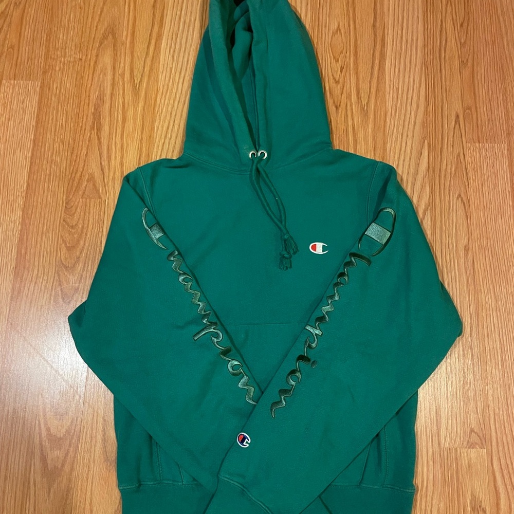 Embroidered Champion Forest Green Women’s Hoodie